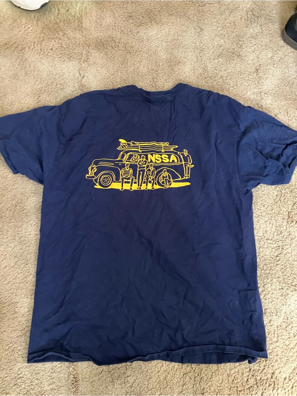 Very rare 80’s North Swell Surfing Association Navy Graphic Surf Van T-Shirt